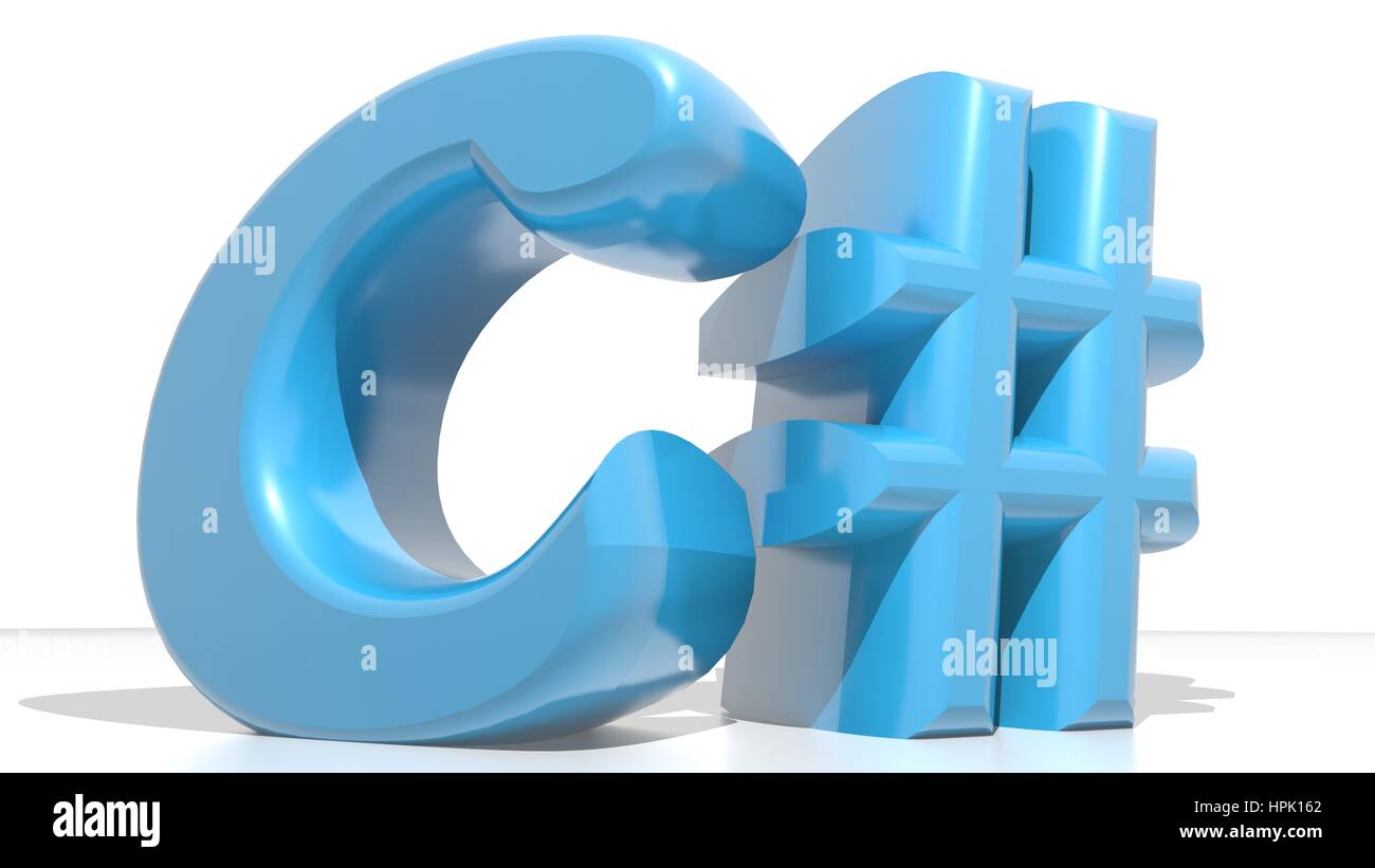 C# bleu Banque D'Images