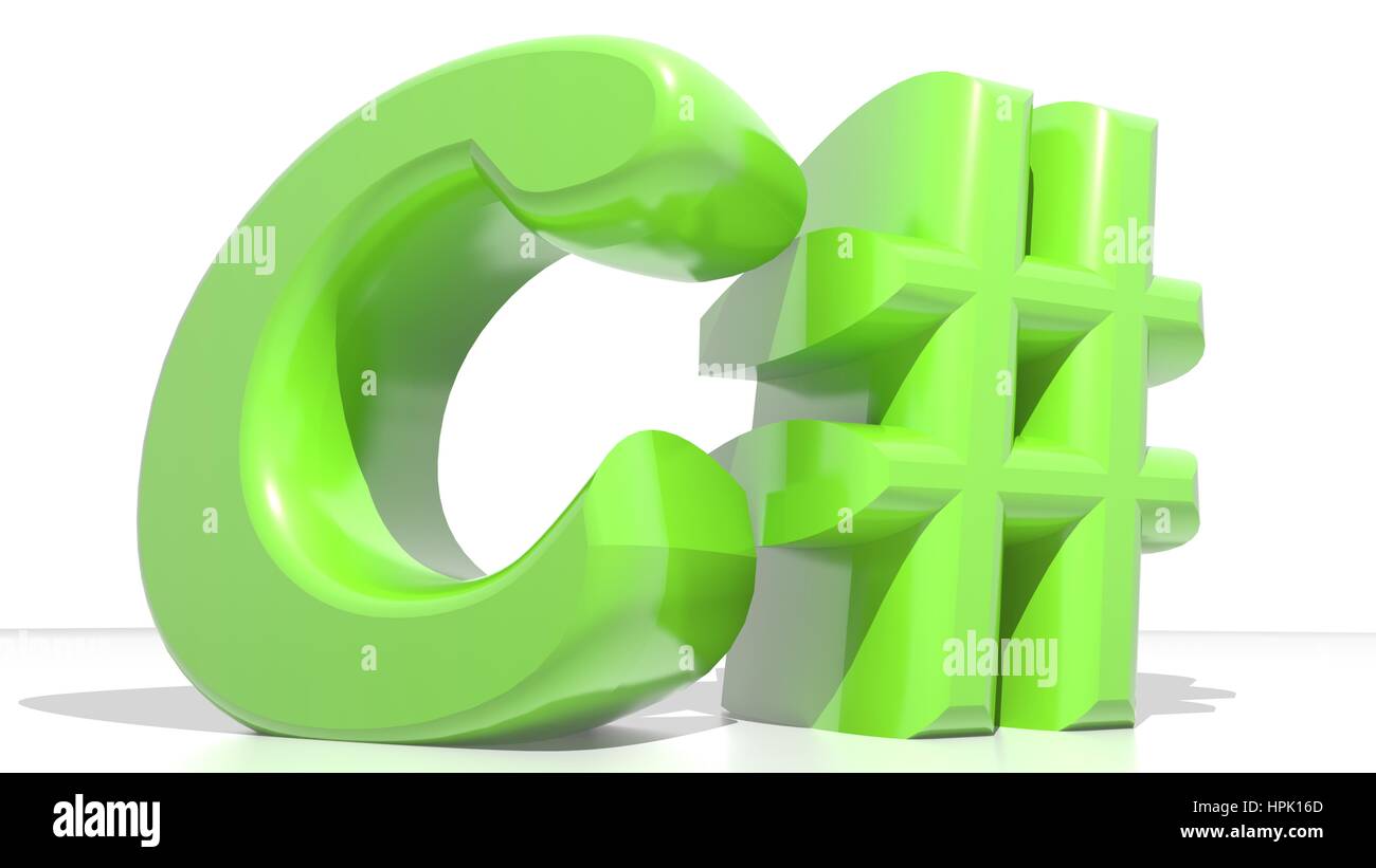 C# vert Banque D'Images