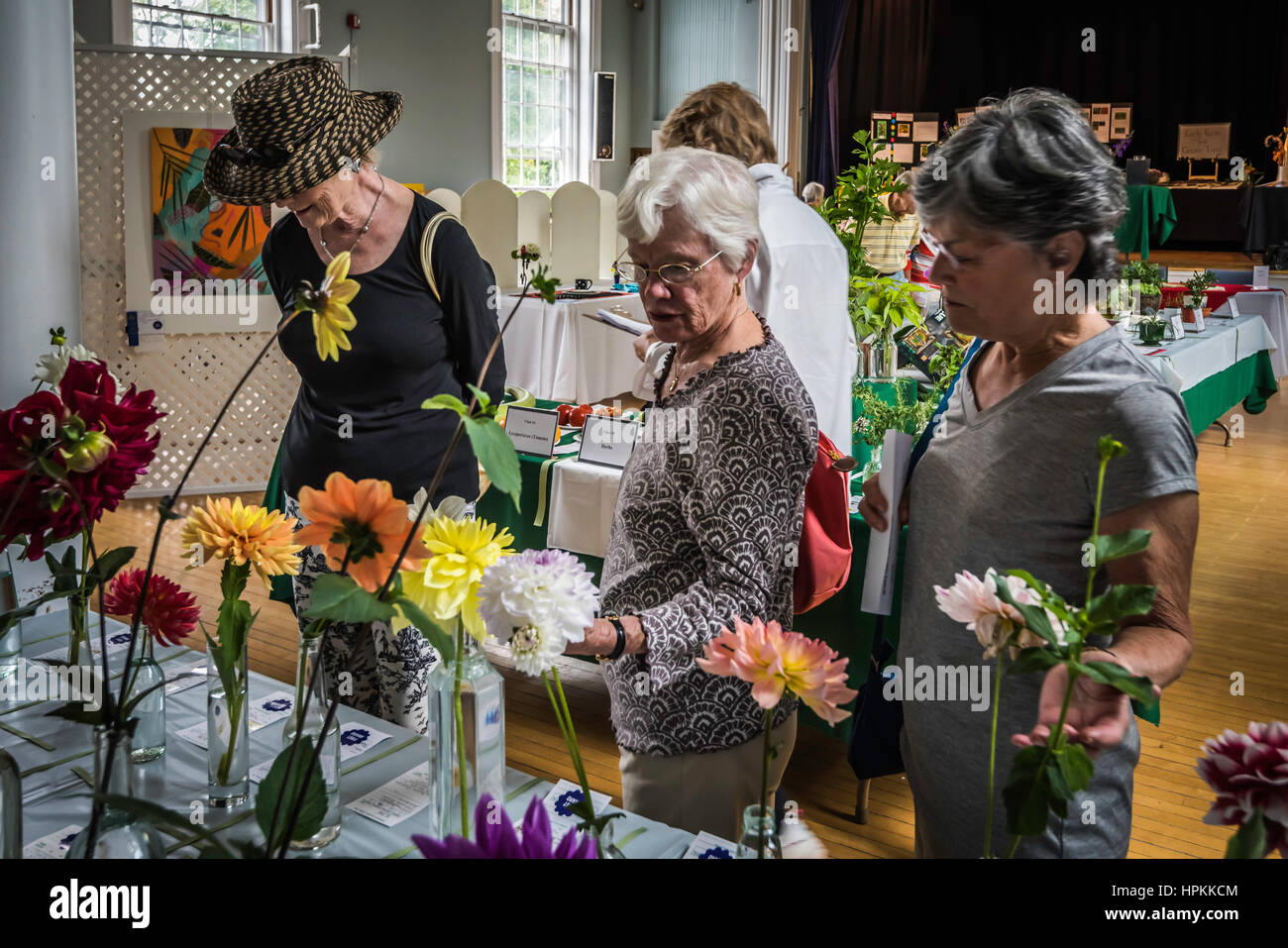 Fleurs, fleurs, jardinage. Concours communauté Flower Show, New London, NH > Banque D'Images