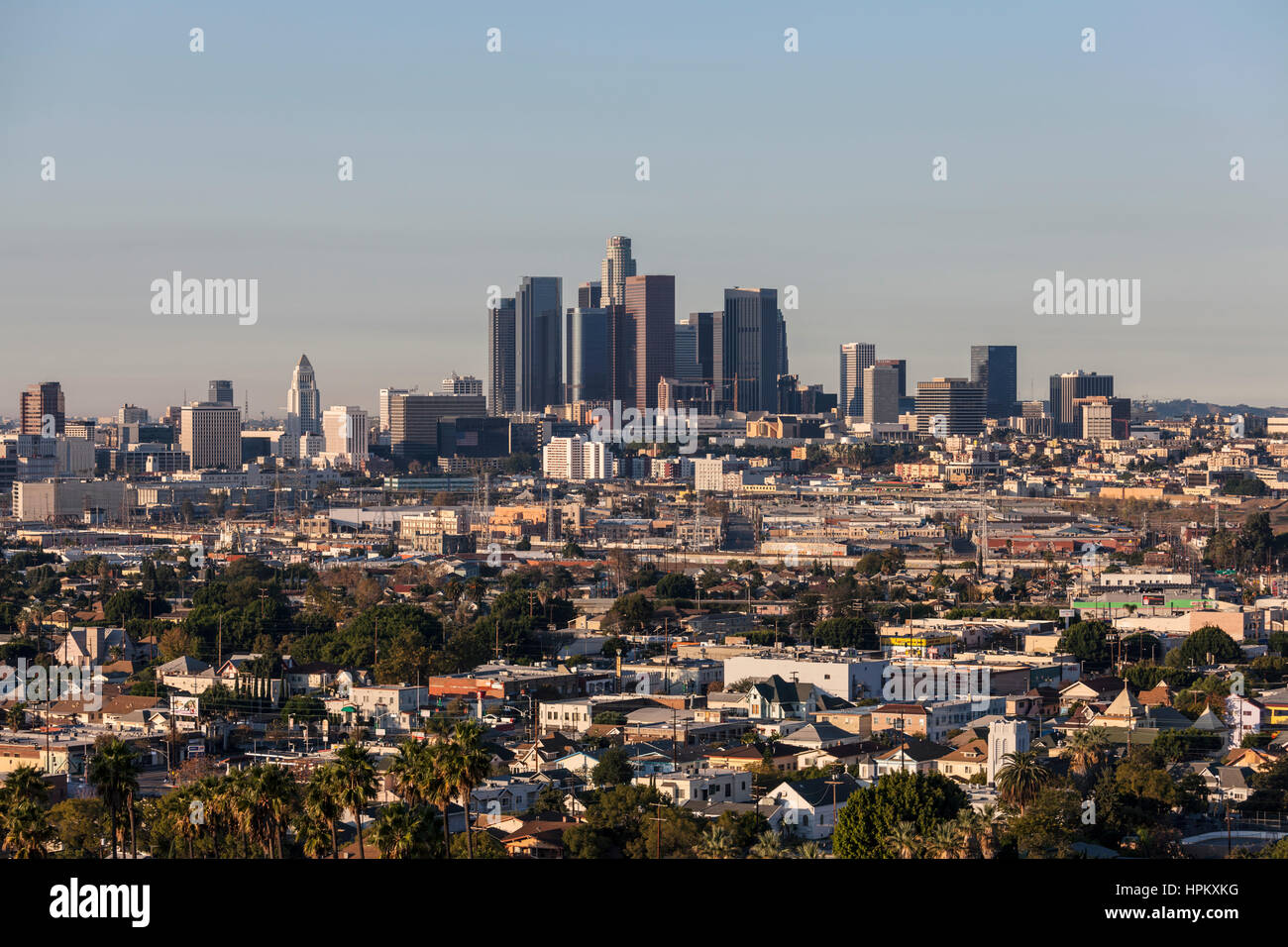 Voir l'éditorial de Lincoln Heights et du centre-ville de Los Angeles, Californie. Banque D'Images
