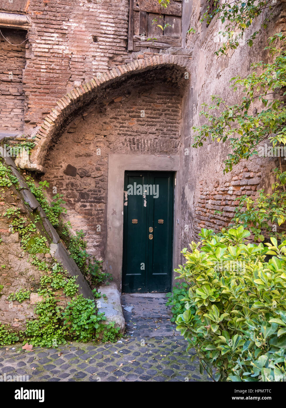 De bâtiments anciens dans le ghetto juif de Rome, Italie Banque D'Images