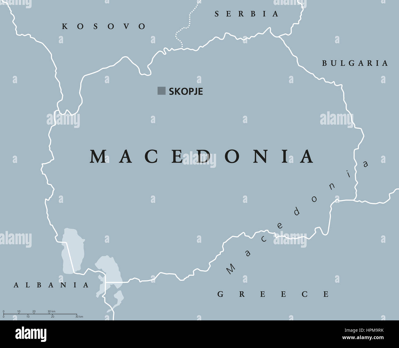 Carte Politique De La Mac doine Avec Capitale Skopje Et Les Pays 