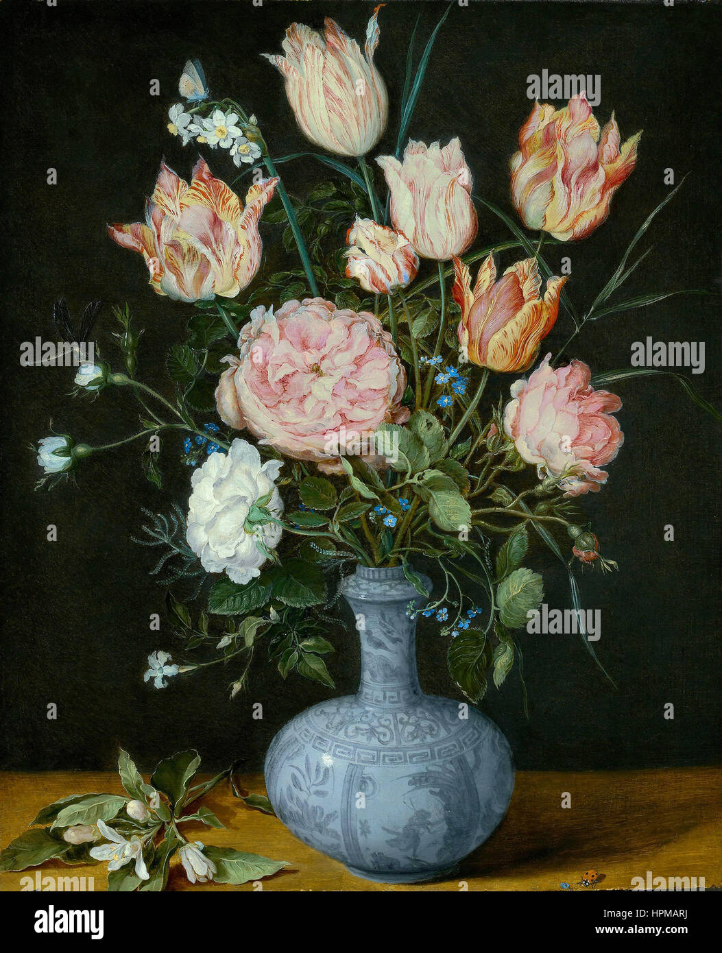 Jan Brueghel - un vase de fleurs Banque D'Images