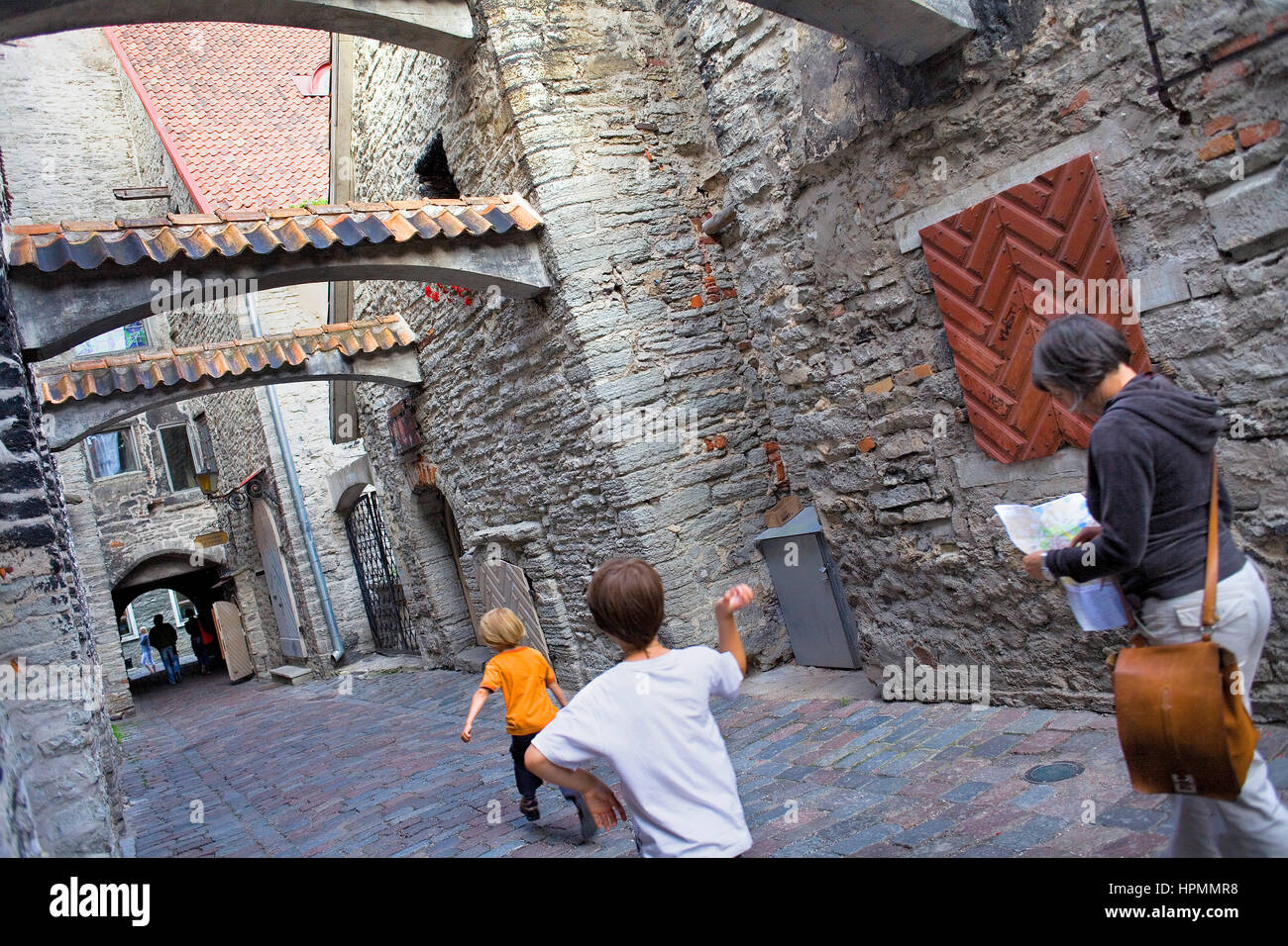 St Catherine's Passage,Tallinn Estonie, Banque D'Images