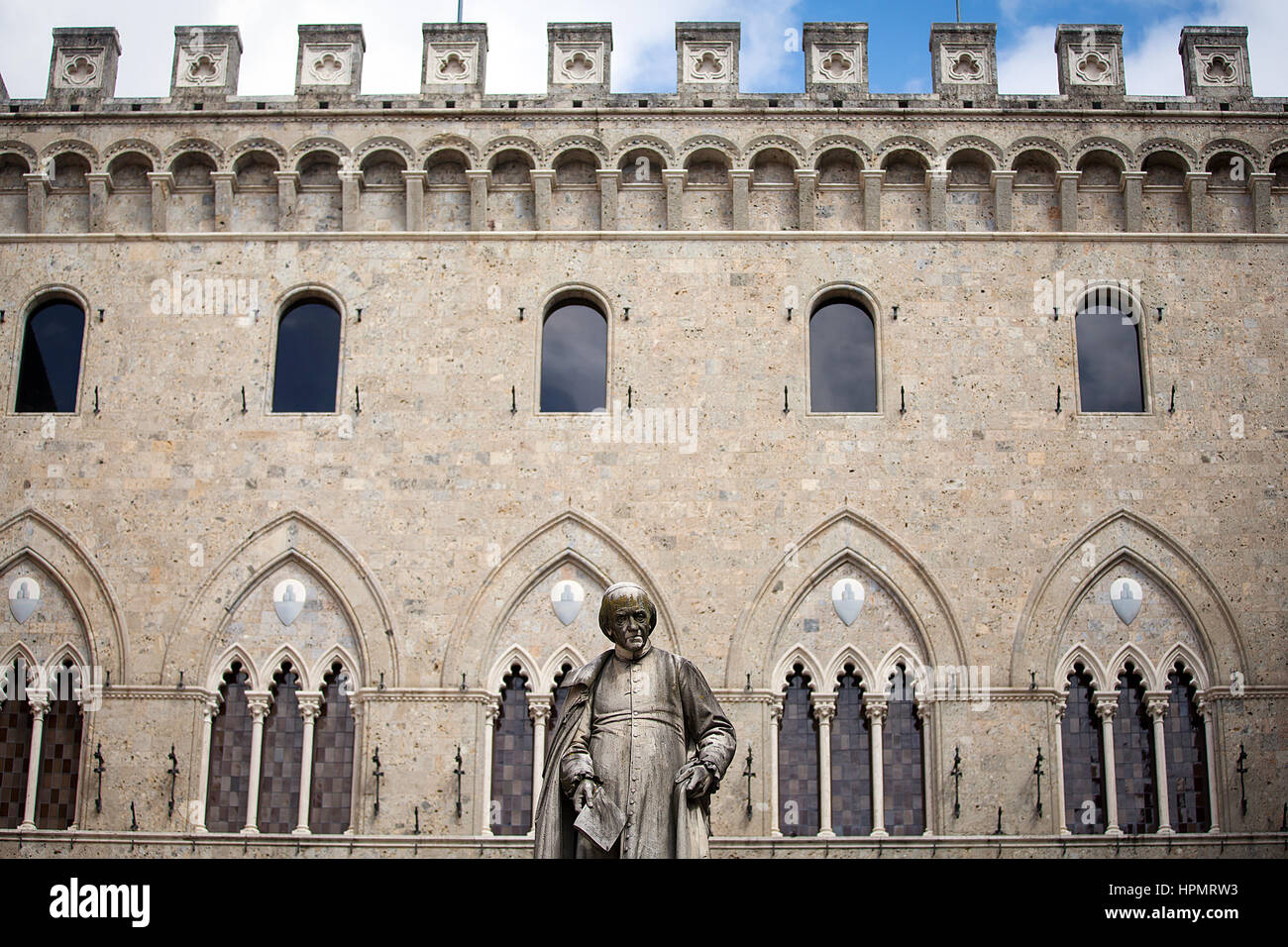 Piazza Salimbeni à Sienne, Italie. Banque D'Images