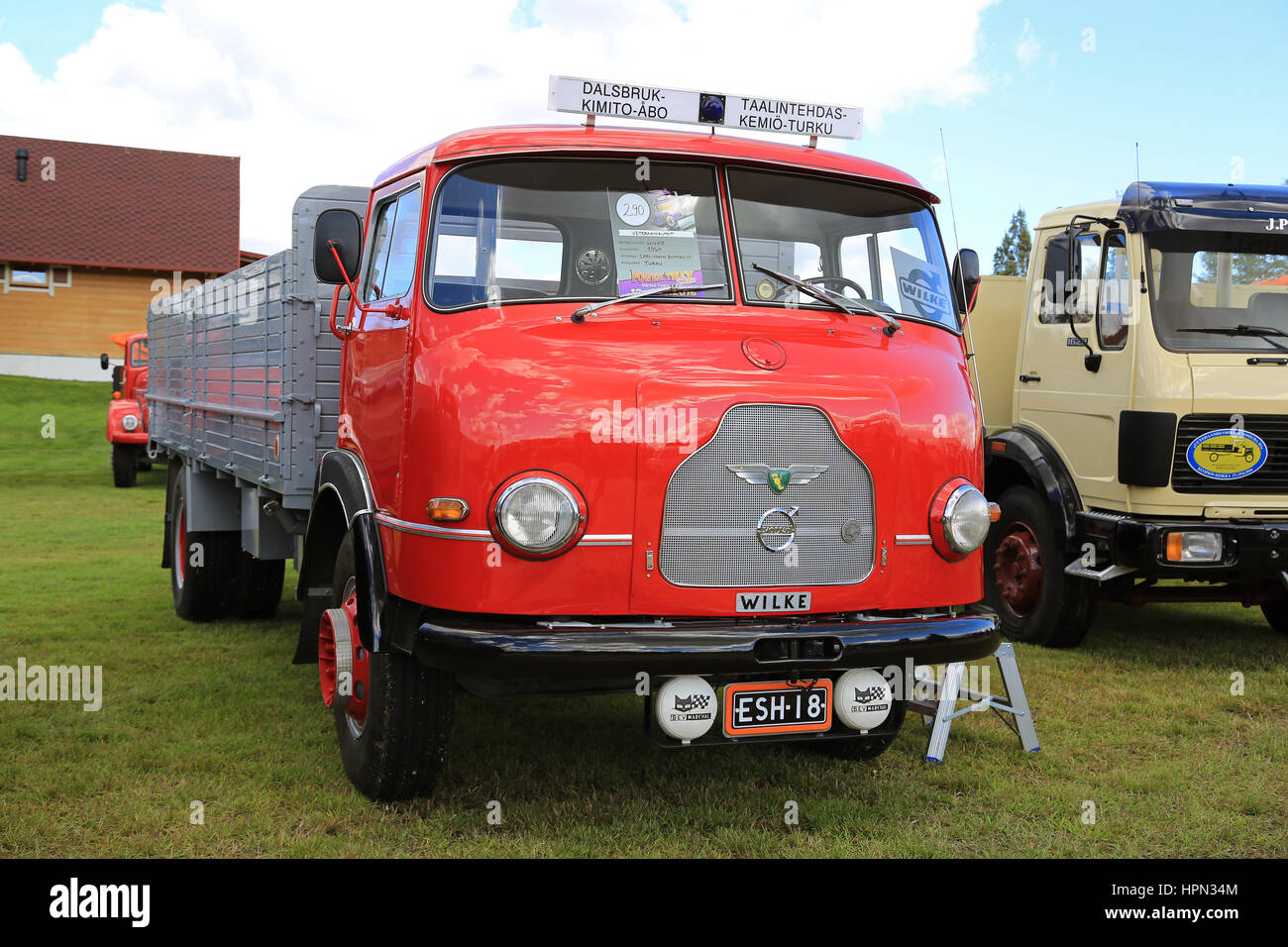 ALAHARMA, FINLANDE - le 12 août 2016 : Rare Wilke oldtimer truck année 1964 de Carl-Johan Blomqvist sur Power Truck Show. Ca 120 camions ont été Wilke fabri Banque D'Images