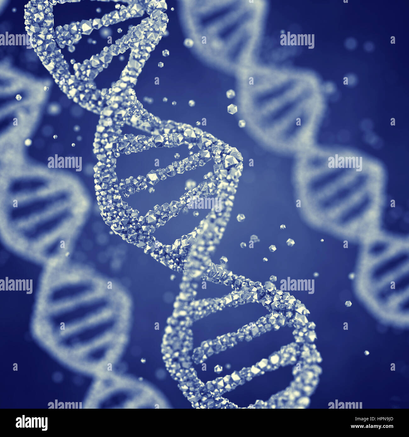 Dna helix , gene mutation , Génétique Banque D'Images