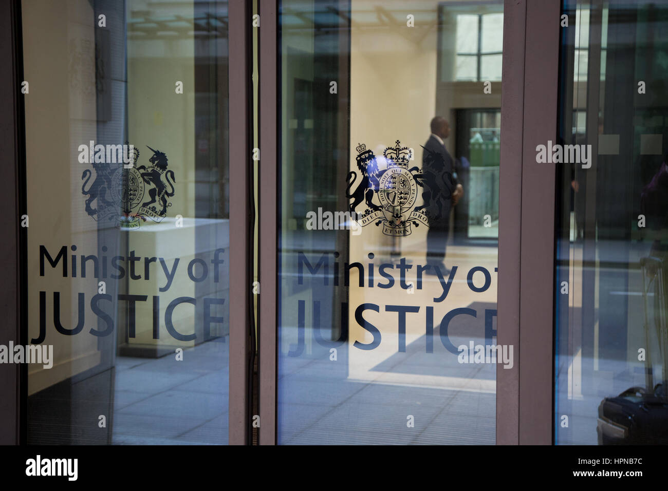 Entrée du ministère de la Justice (MJ) à Londres Banque D'Images