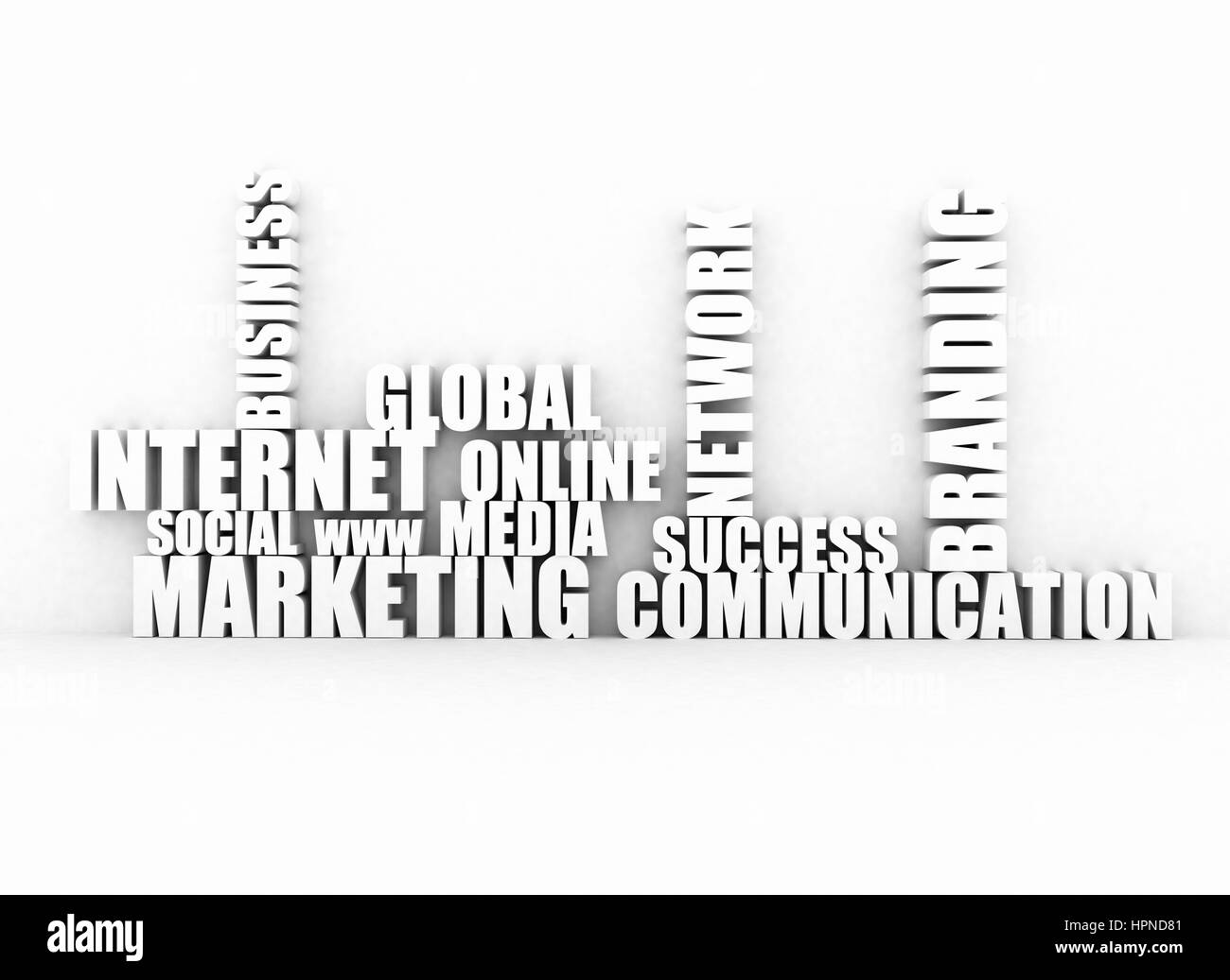 Marketing en ligne mots connexes Banque D'Images