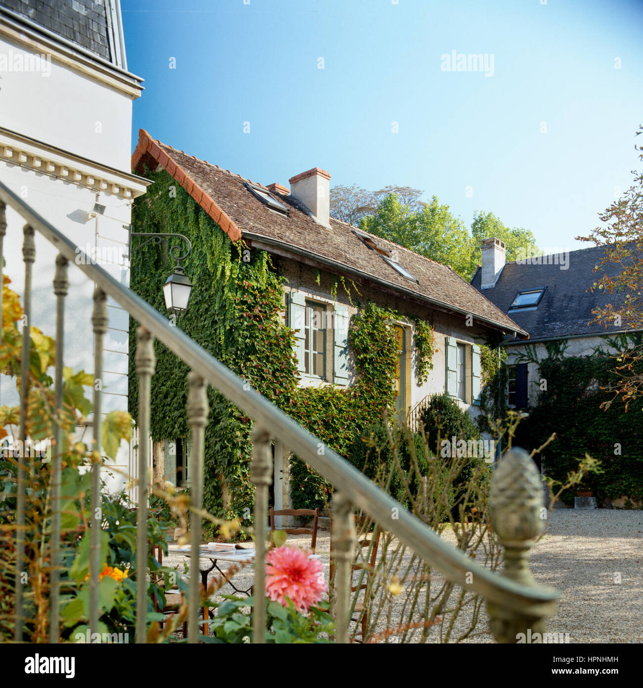 Un extérieur d'une maison de campagne. Banque D'Images