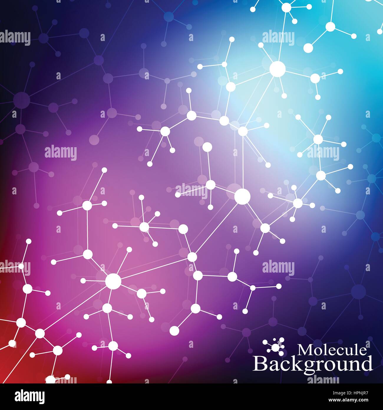 La structure de la molécule ADN et l'arrière-plan de communication. Lignes connectées par des points. Le concept de la science, de connexion, de la chimie, de la biologie, de la médecine, de la technologie. Vector illustration Illustration de Vecteur