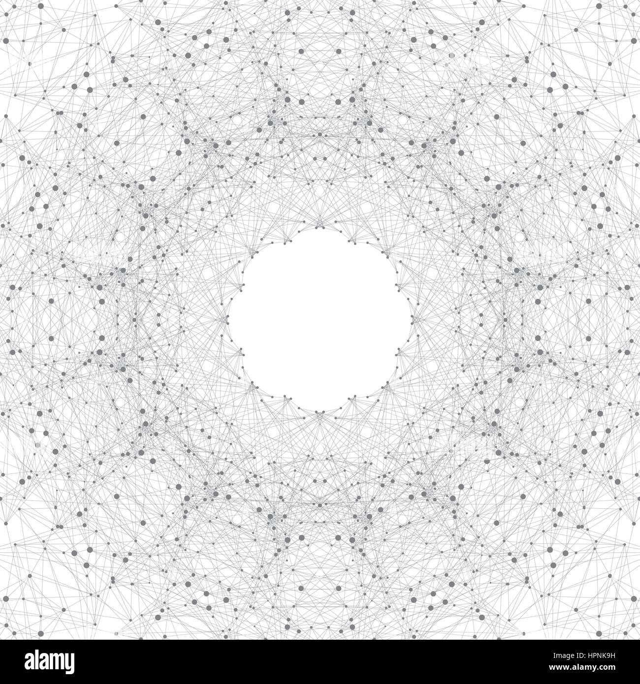 Fond gris géométrique molécule et la communication. Ligne connecté avec des points. Vector illustration Illustration de Vecteur