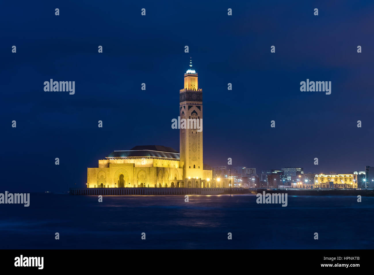 Mosquée Hassan II, Casablanca, Maroc Banque D'Images