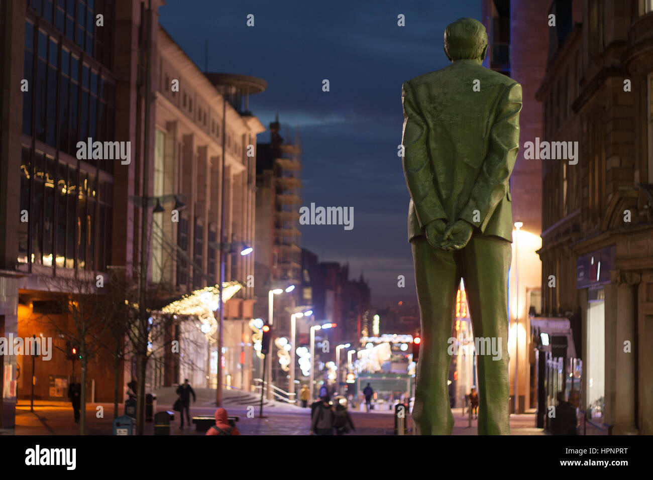 Donald Dewar statue, Glasgow Buchanan Street Banque D'Images