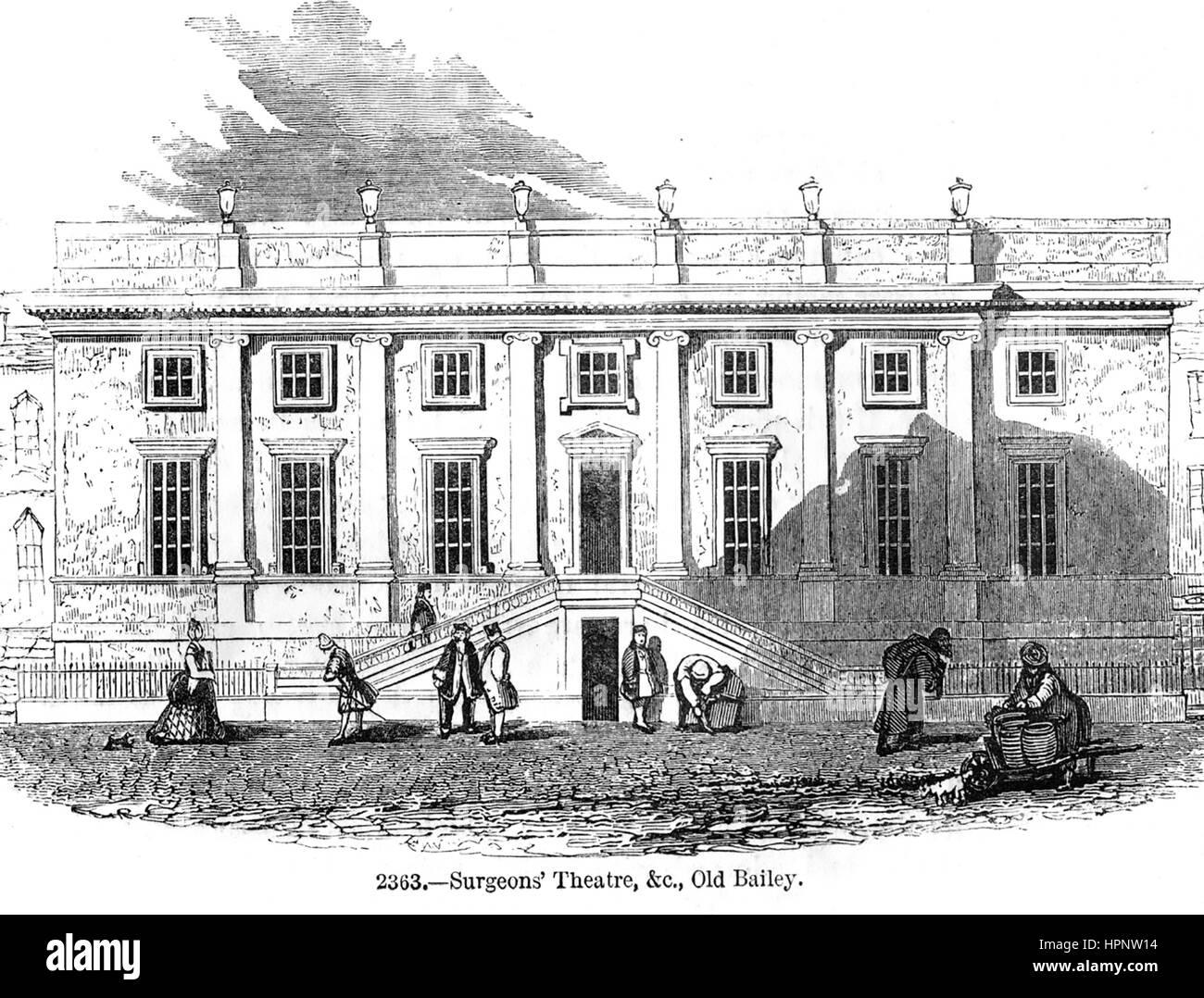 Théâtre des chirurgiens à Old Bailey, London, sur 1755 Banque D'Images