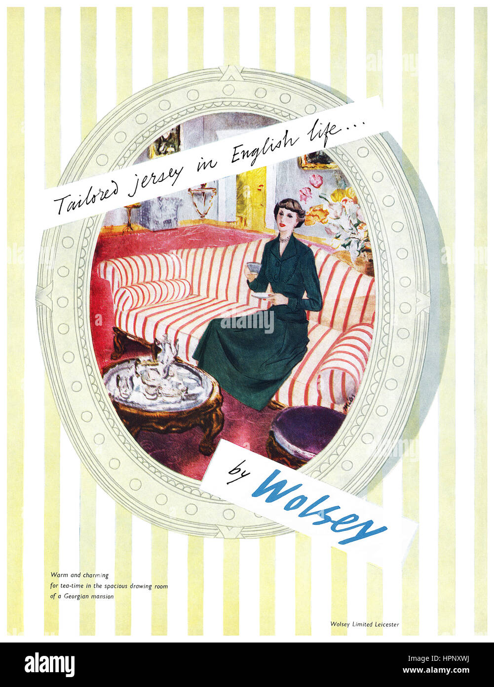 1949 La publicité pour Wolsey les vêtements. Banque D'Images