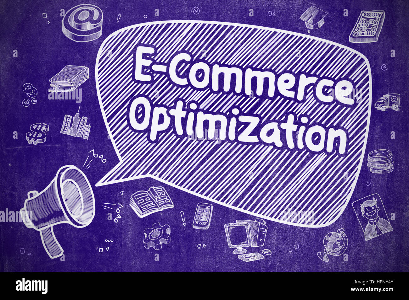 L'E-commerce Optimisation - Concept d'affaires. Banque D'Images