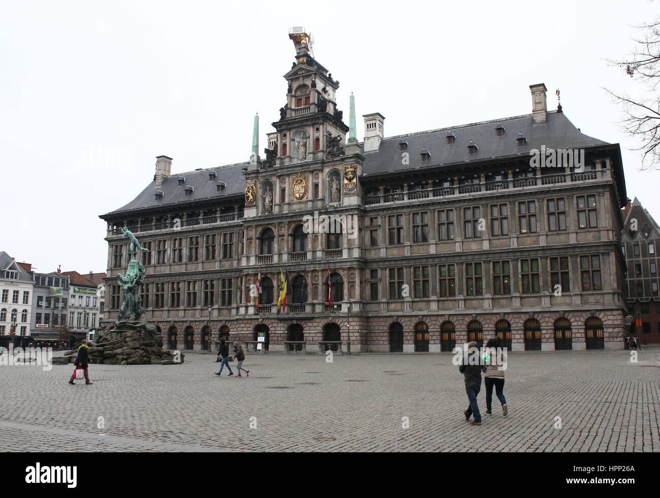 Renaissance du xvie siècle monumental Hôtel de ville (Stadhuis van Antwerpen), Anvers, Belgique. Banque D'Images