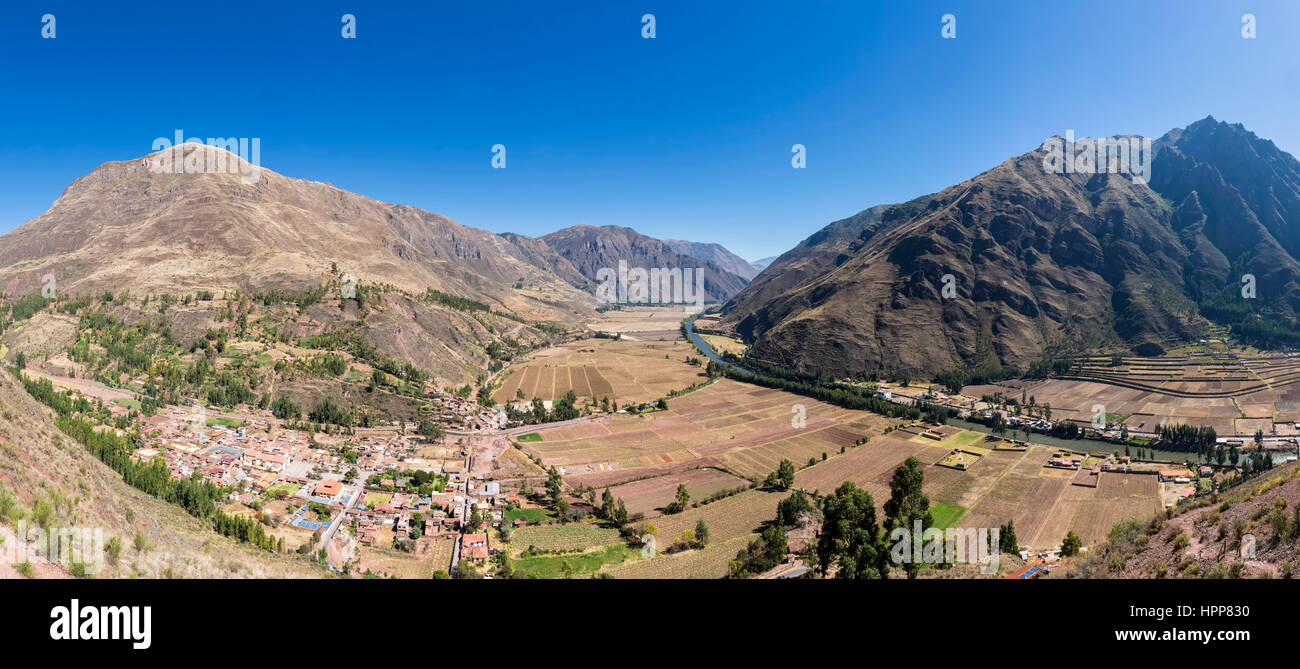 Le Pérou, les Andes, région de Cuzco, vallée de l'Urubamba Banque D'Images