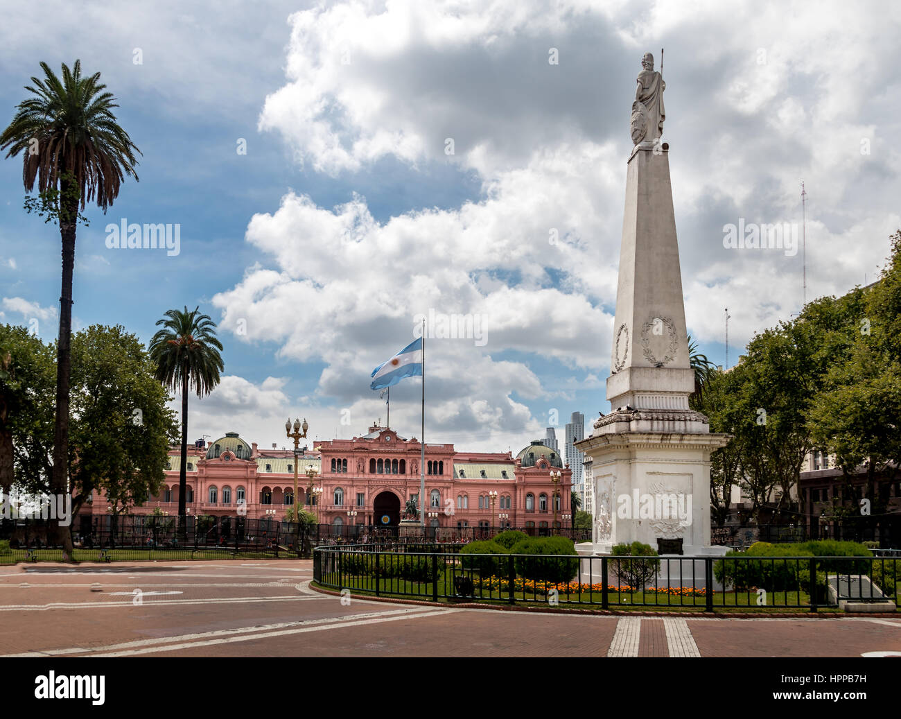 Plaza de Mayo et la Casa Rosada - Buenos Aires, Argentine Banque D'Images