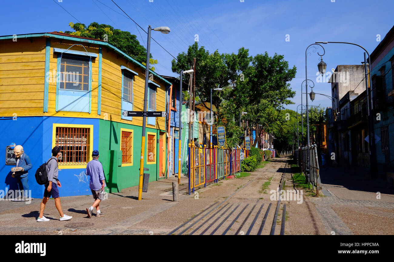 Quartier La Boca Caminito de Buenos Aires, Argentine. Photo par SAM BAGNALL Banque D'Images