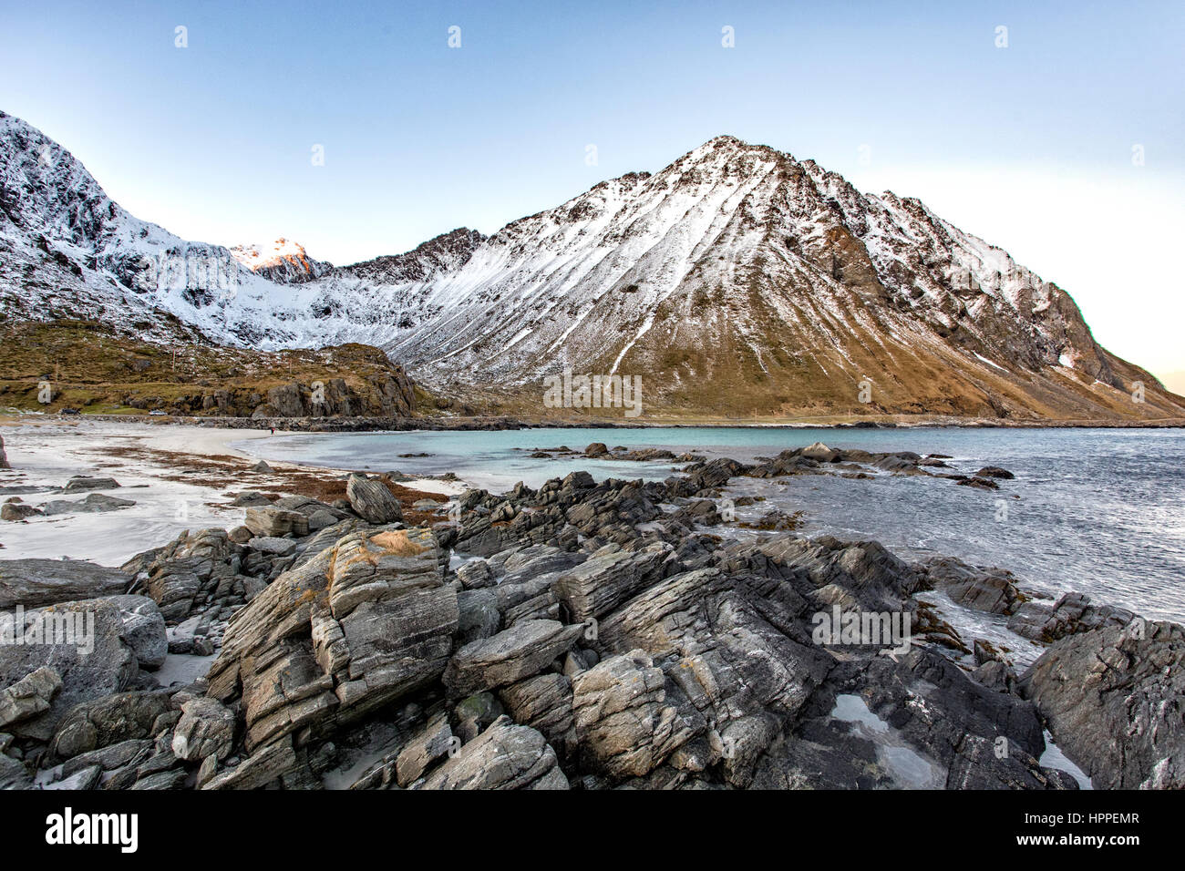 Flakstadoya Mer les Lofoten Norv ge Europe Photo Stock Alamy