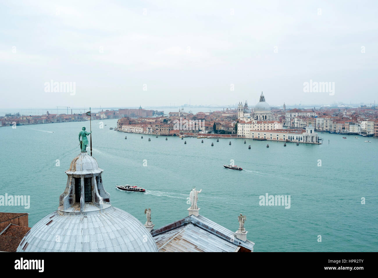 Et Venise Giudecca vu de Chiesa di San Giorgio Maggiore Banque D'Images