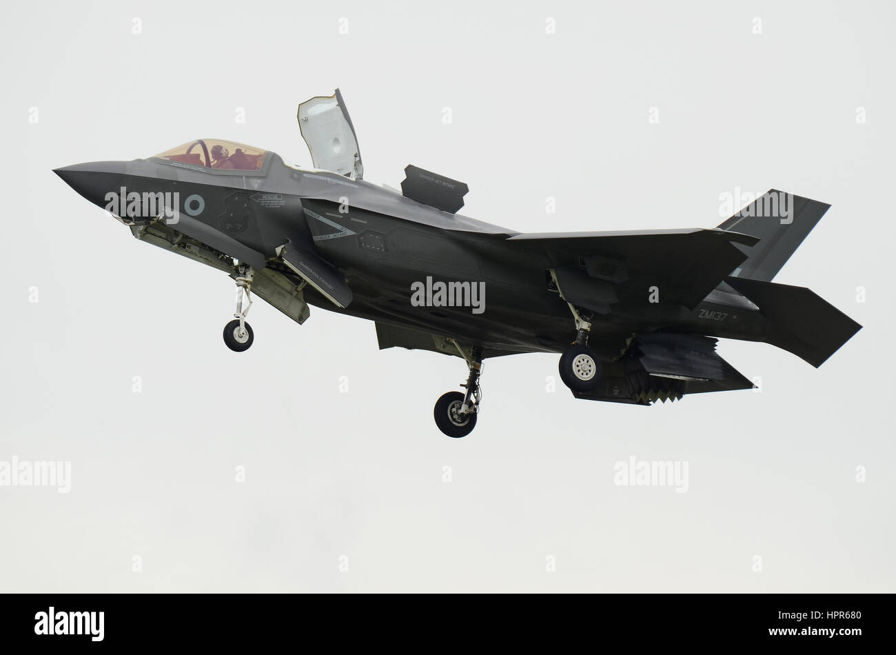 RAF's premier Lockheed Martin F-35B Lightning II Joint Strike Fighter JSF Avion. Vu au Royal International Air Tattoo, Fairford, Airshow. Banque D'Images