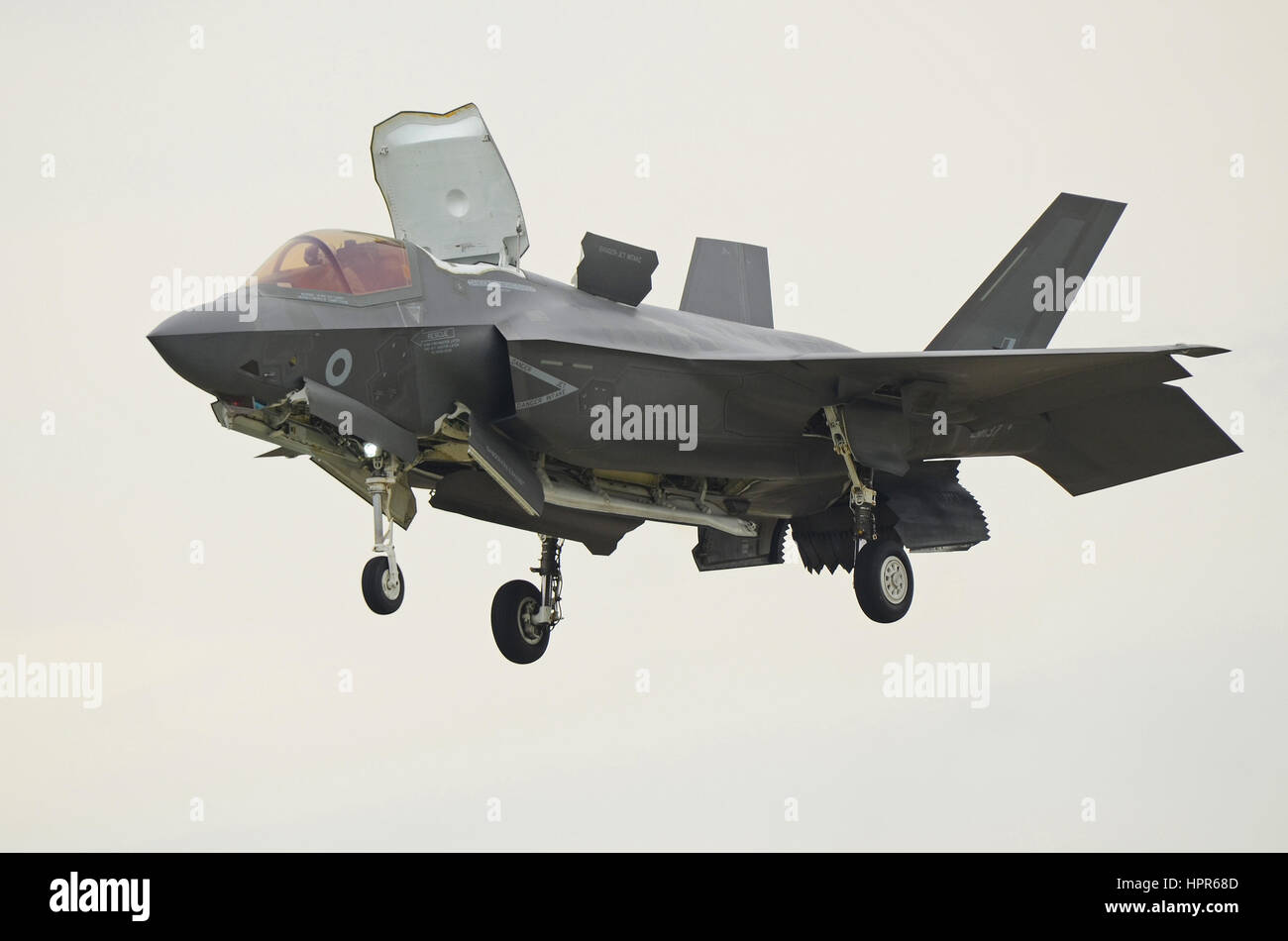 RAF's premier Lockheed Martin F-35B Lightning II Joint Strike Fighter JSF Avion. Vu au Royal International Air Tattoo, Fairford, Airshow. Banque D'Images