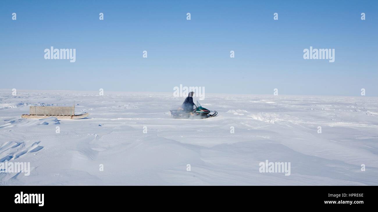 Inuits au Canada sont la chasse pour la fourrure Banque D'Images