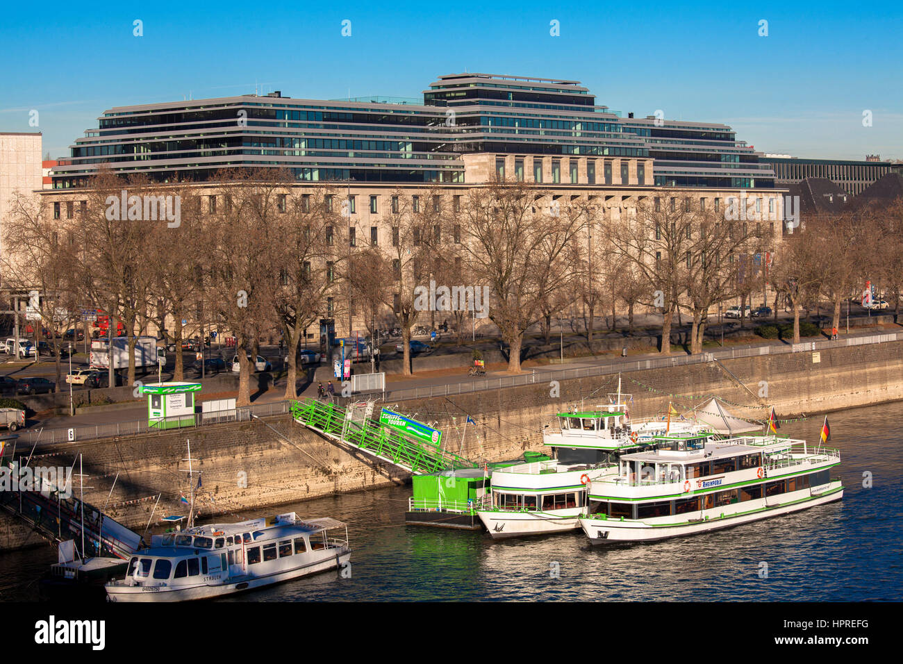 Allemagne, Cologne, l'immeuble de bureaux "Neue Direction Unités' à la rue Konrad-Adenauer-Ufer, siège de l'Agence européenne de la sécurité aérienne (AESA) Banque D'Images