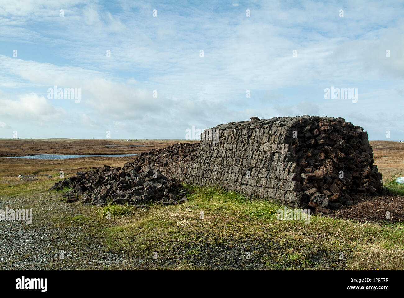 Pile de tourbe sur South Uist, Outer Hebrides Banque D'Images