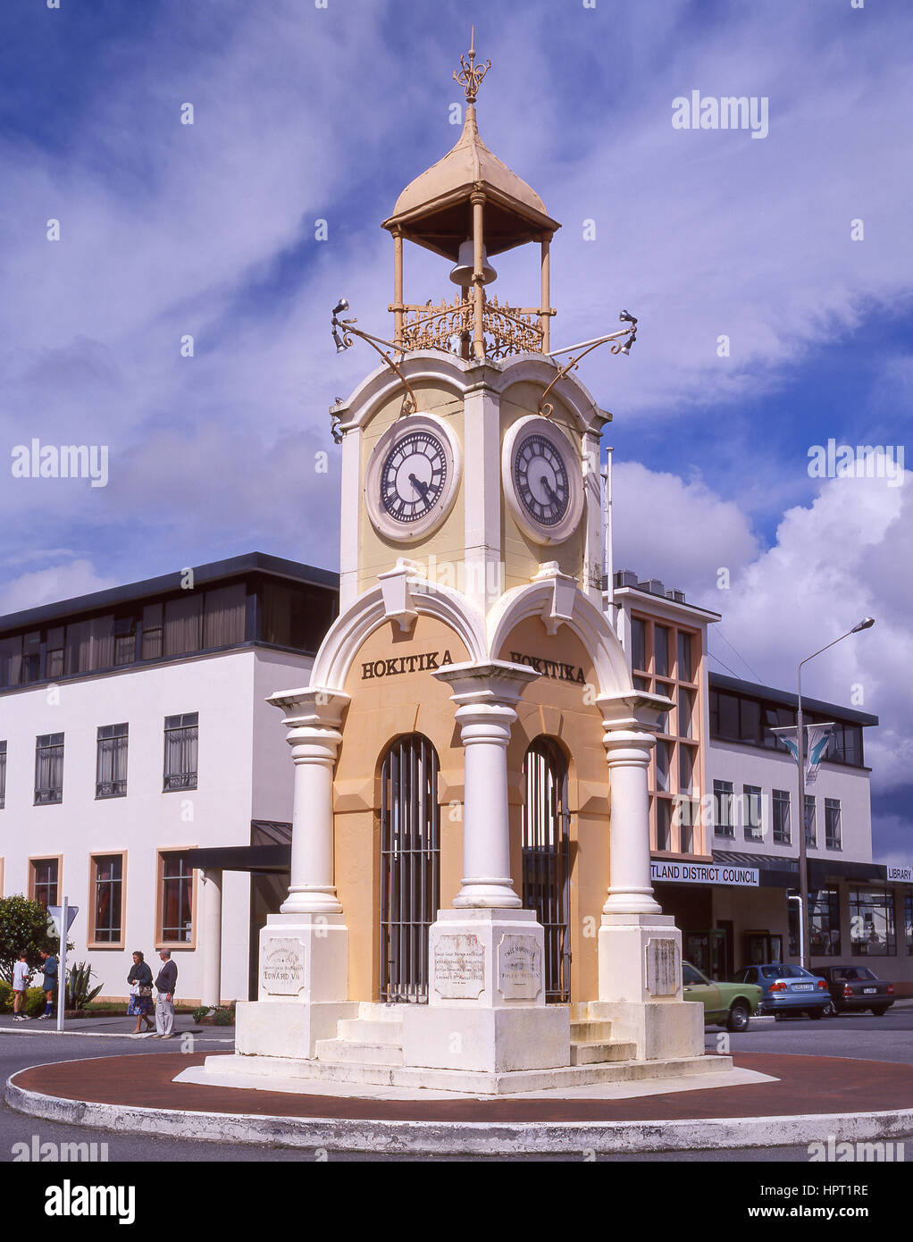 Hokitika Memorial Clocktower, Weld Street, Hokitika, Westland District, Région de la côte ouest, île du Sud, Nouvelle-Zélande Banque D'Images