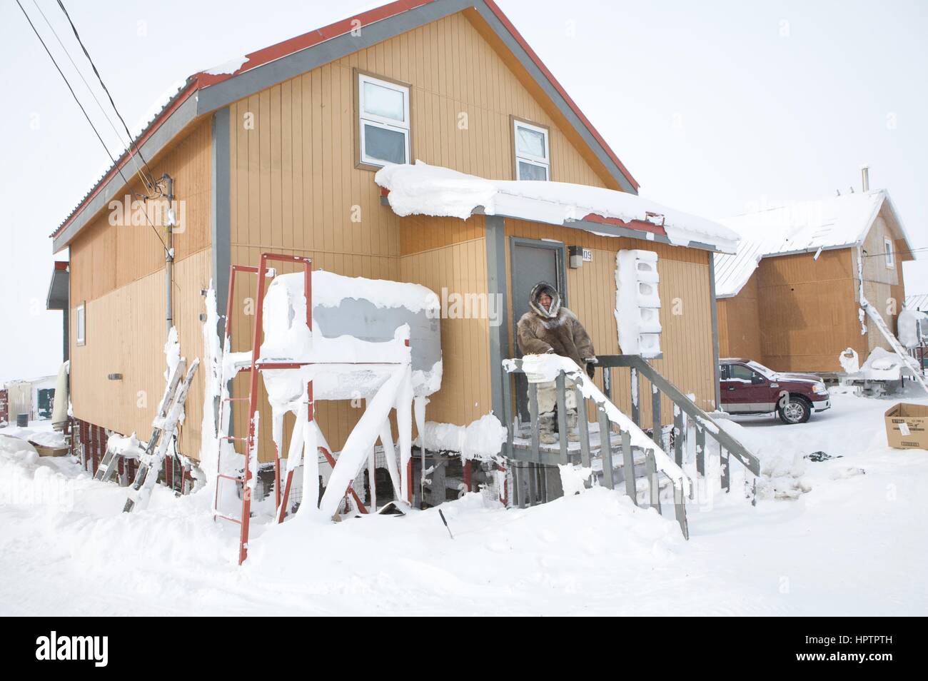 Gjohaven est un territoire inuit dans l'extrême nord du Canada Banque D'Images