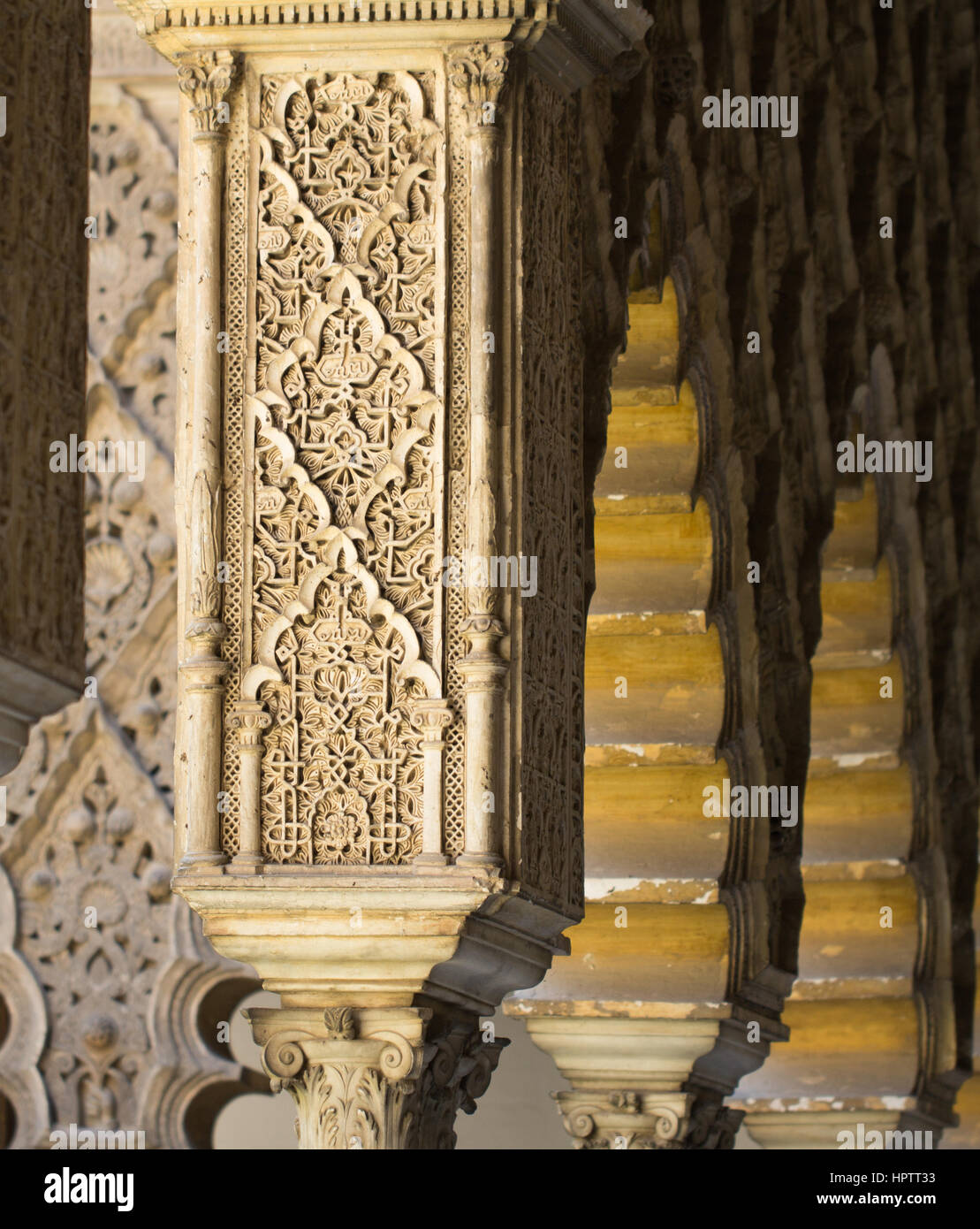 La sculpture de l'ALHAMBRA Banque D'Images