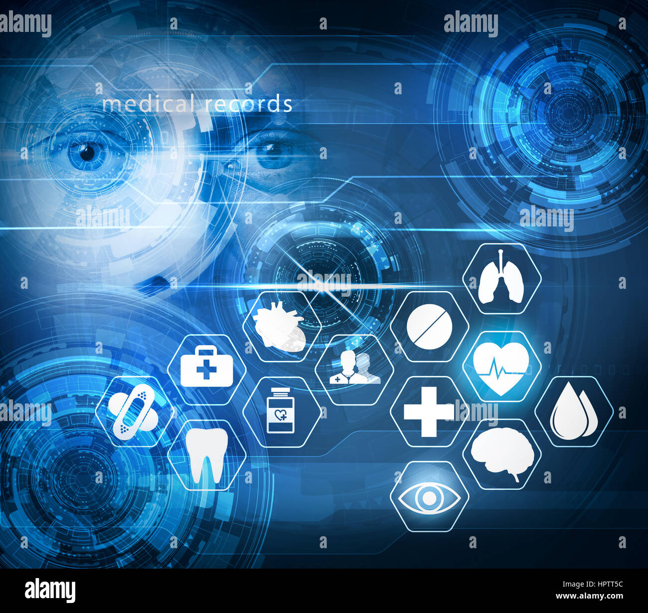 Soins médicaux technologie futuriste Banque D'Images