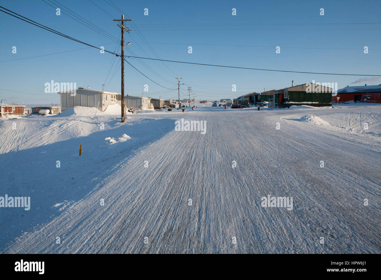 Rues congelé sur le pôle nord Banque D'Images