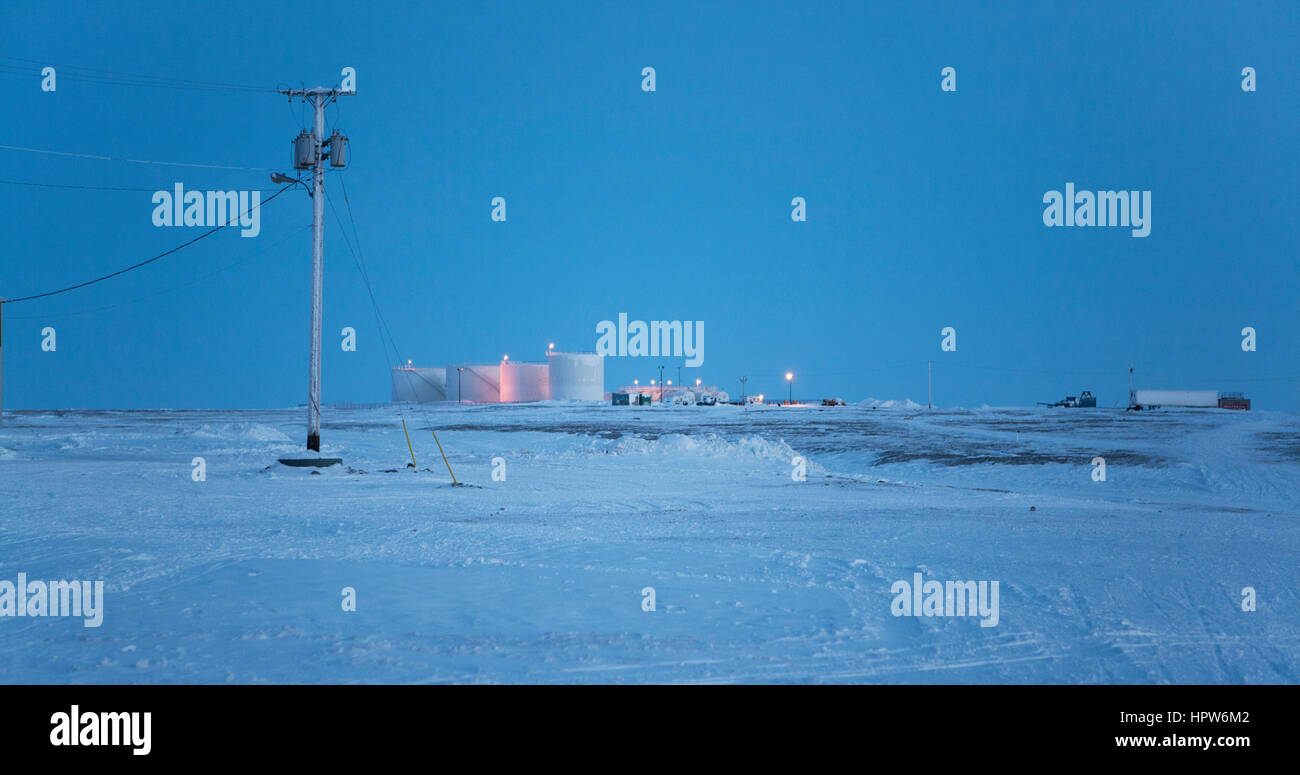 Stockage de l'essence sur le nord polce Banque D'Images
