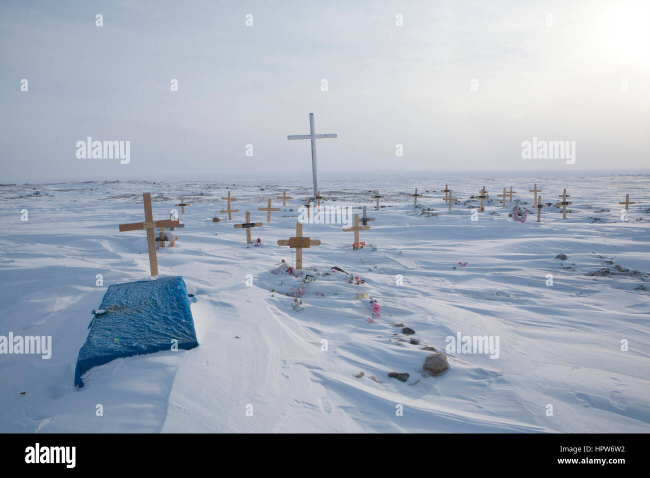 Grave yard au pôle nord Banque D'Images