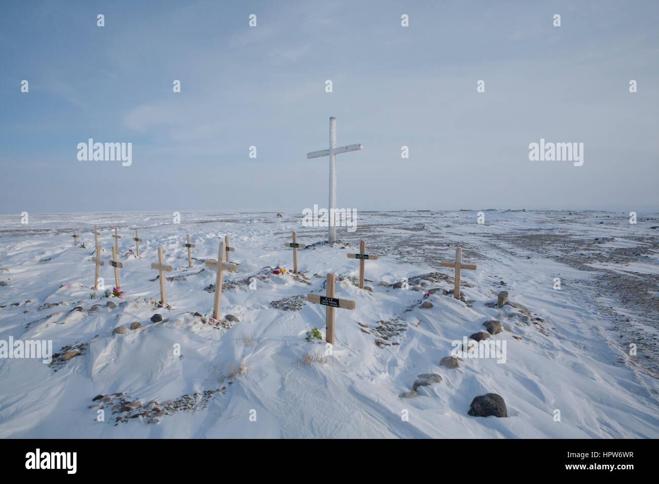 Grave yard au pôle nord Banque D'Images
