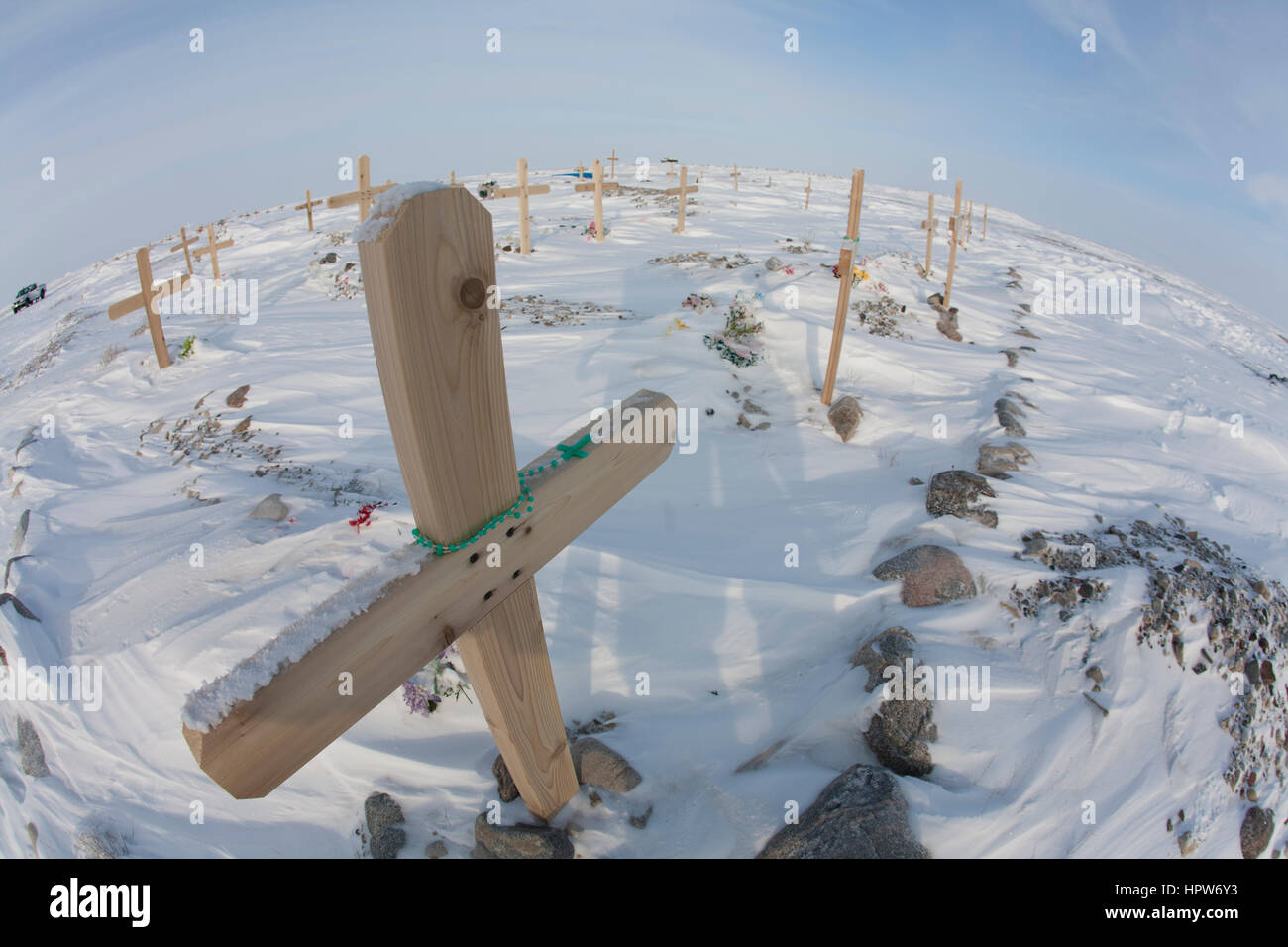 Grave yard au pôle nord Banque D'Images