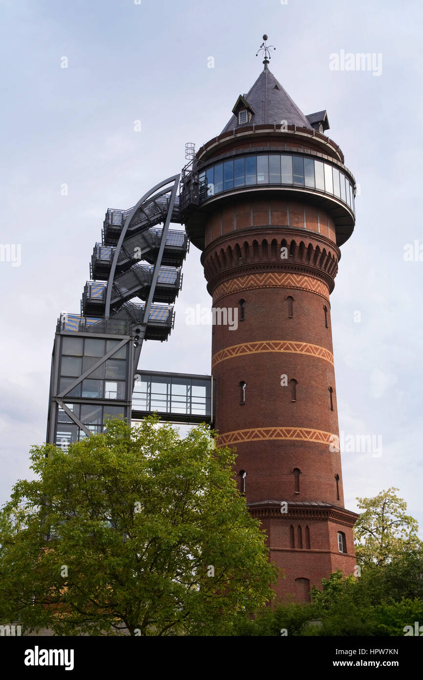 L'Europe, en Allemagne, à Mülheim Ruhr la rivière, musée de l'eau Verseau dans un ancien château d'eau. Banque D'Images