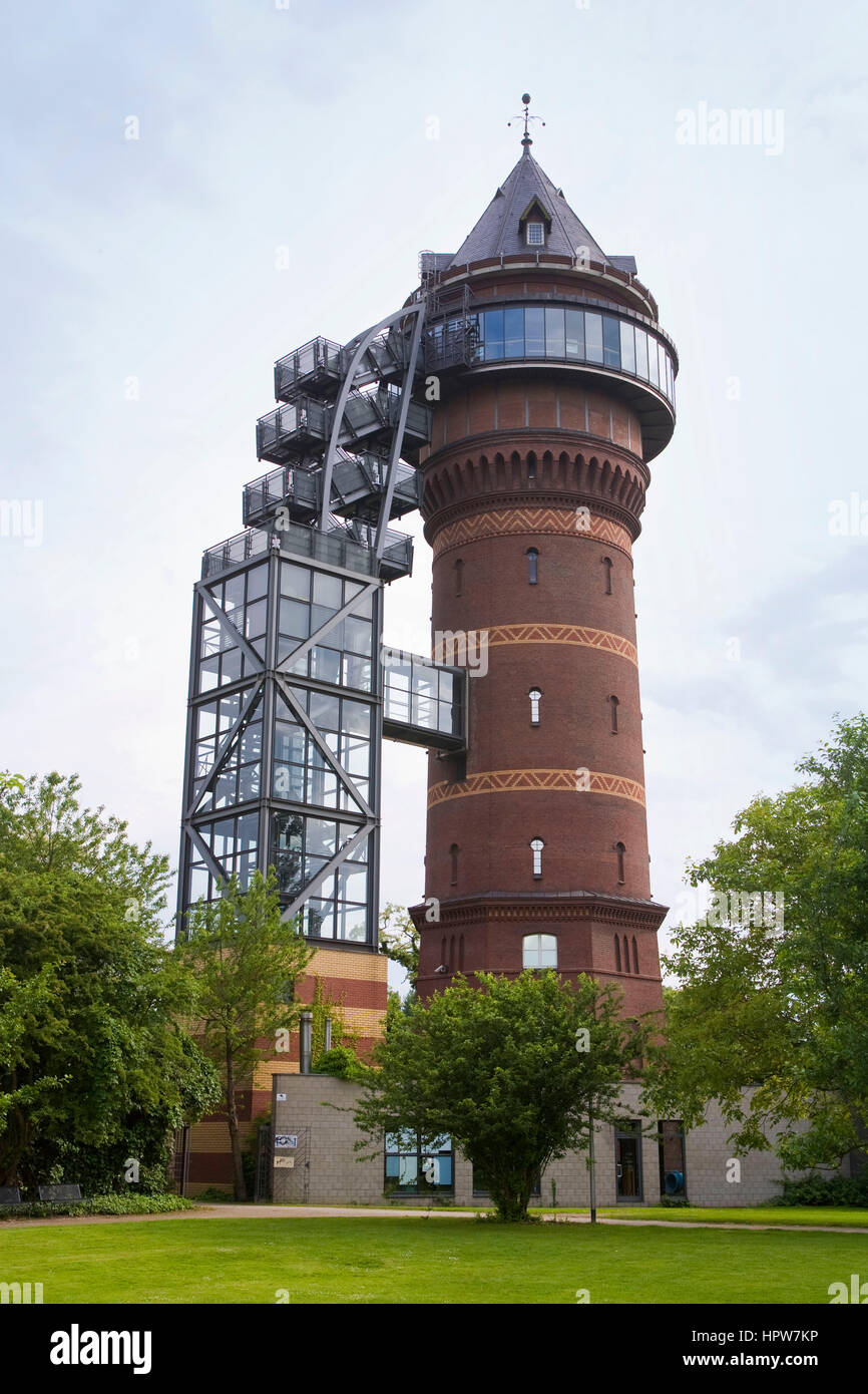 L'Europe, en Allemagne, à Mülheim Ruhr la rivière, musée de l'eau Verseau dans un ancien château d'eau. Banque D'Images
