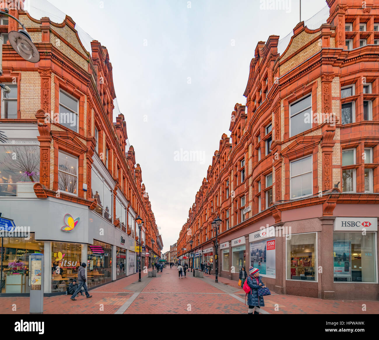 Le centre-ville de Reading en lecture, UK Banque D'Images