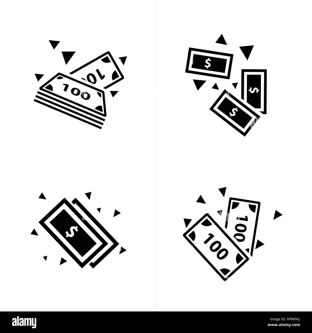 Dessin de billet de banque Banque d'images noir et blanc - Alamy