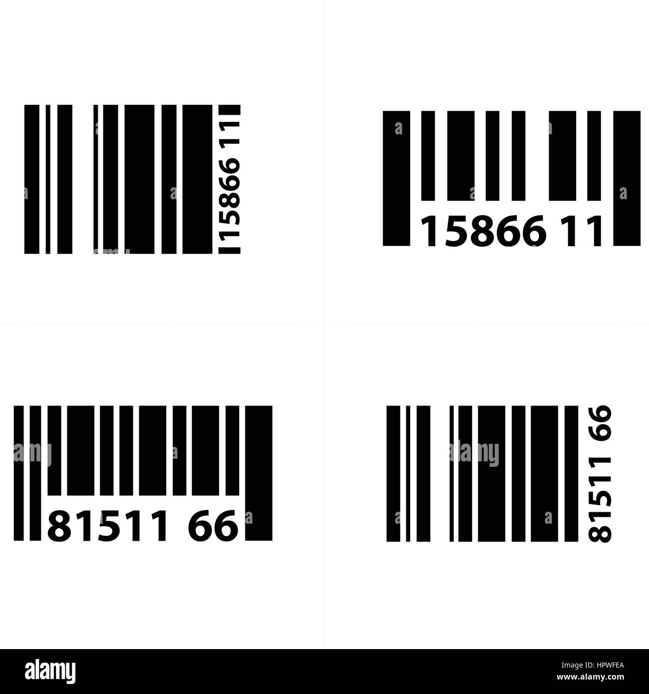 Vecteur de conception de codes-barres Illustration de Vecteur