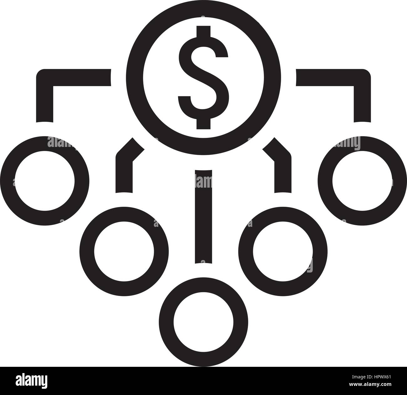 L'icône de retour sur investissement. Concept d'entreprise. Modèle plat. Illustration de Vecteur