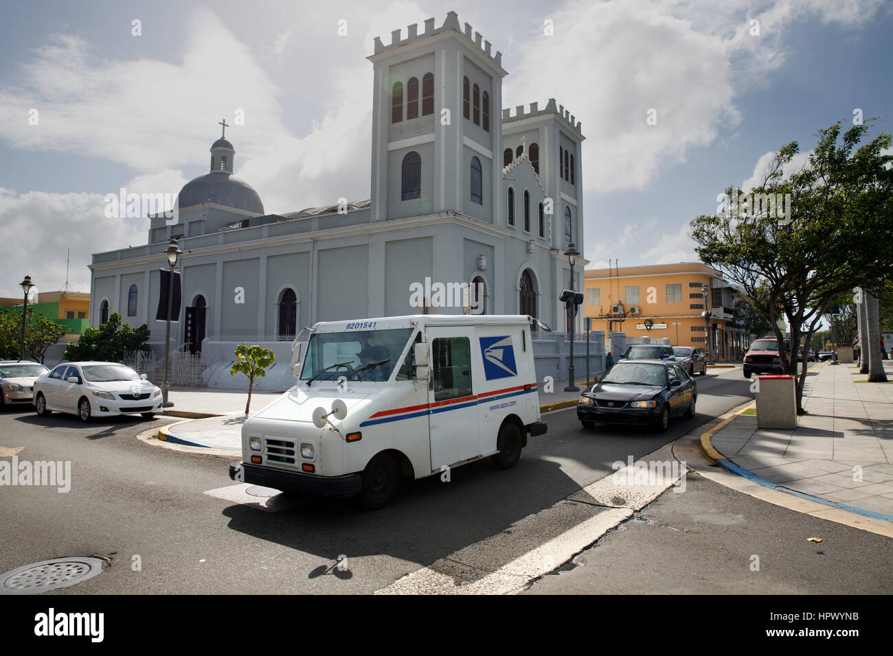 United States U.S. mail truck, Isabela, Puerto Rico Banque D'Images