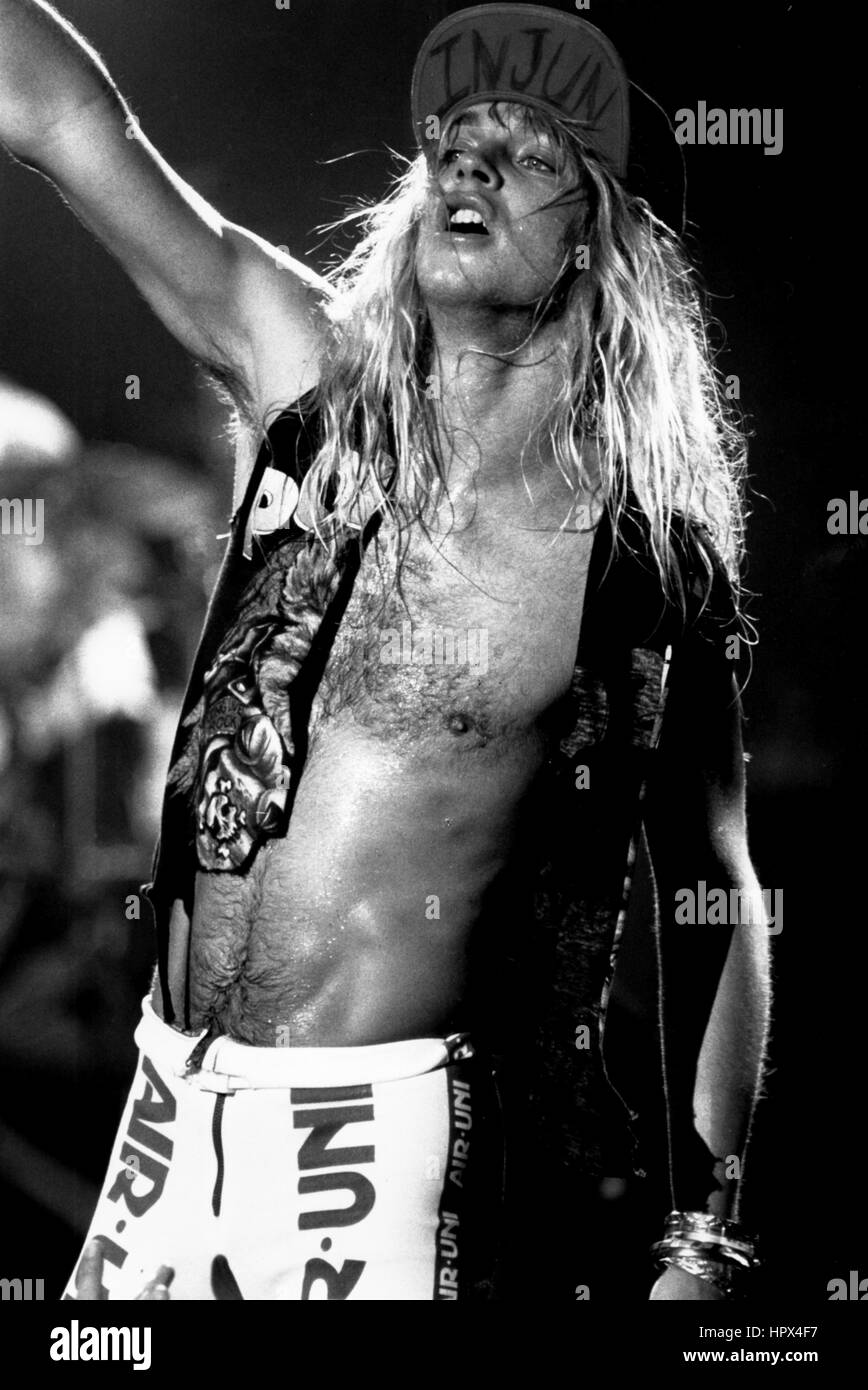 Bret Michaels Du Groupe De Rock Americain Poison Photographie Dans Les Annees 80 Photo Stock Alamy