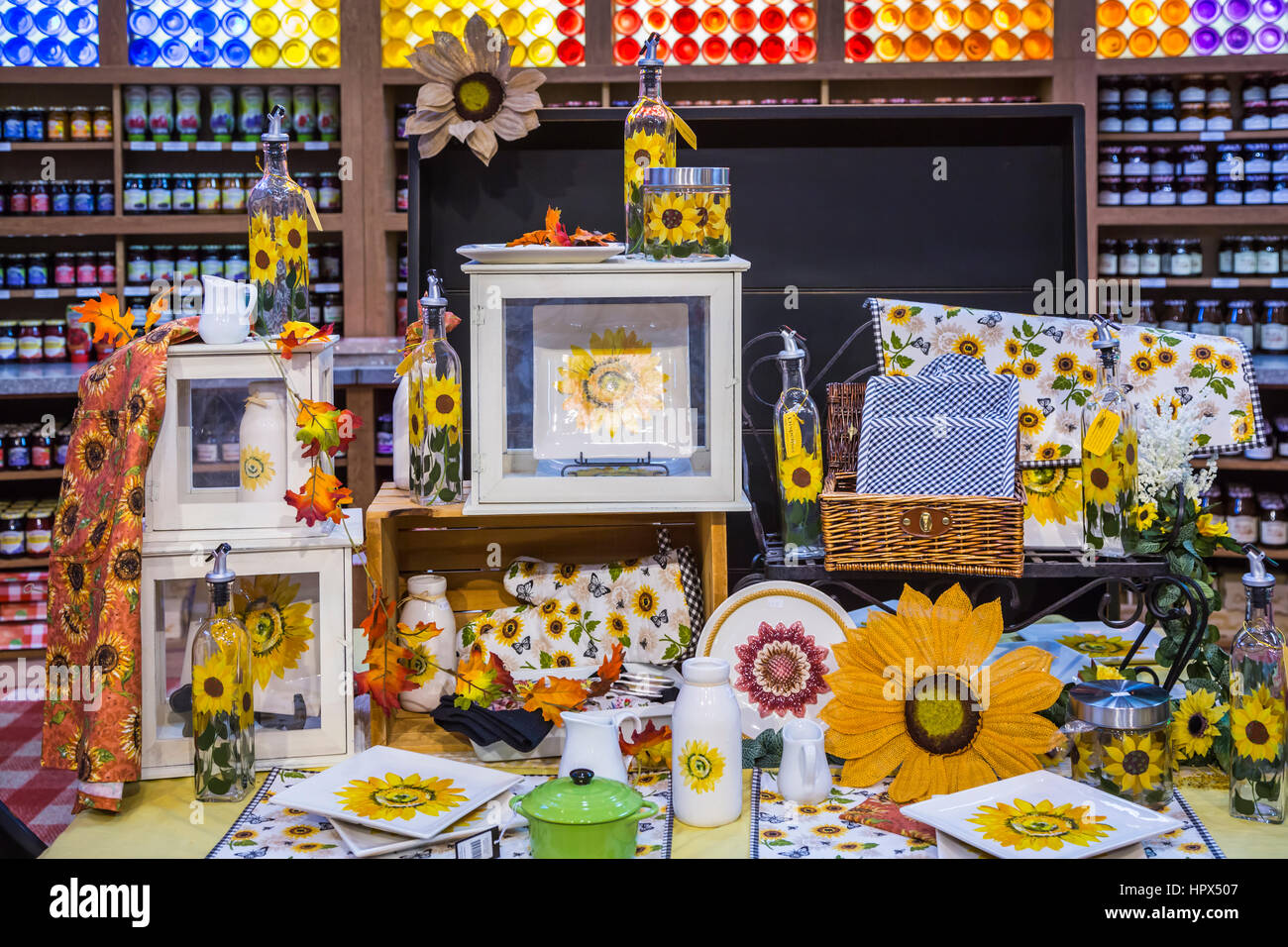 L'intérieur de la boutique Smucker's dans Orville, Ohio, USA. Banque D'Images